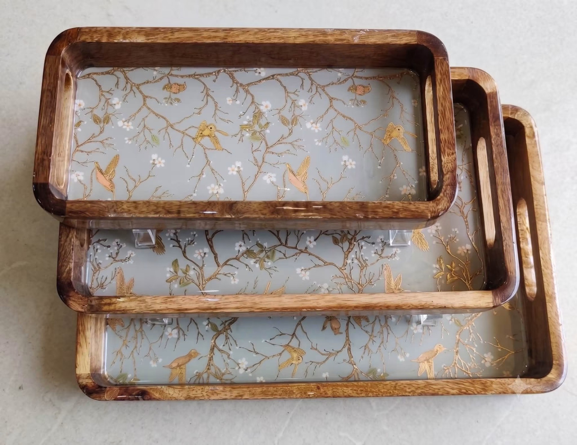 Chinoiserie Tray Set of Three